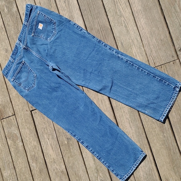Carhartt FR Fire Resistant Dark Blue Denim Jean Pants NFPA Mens Size 42x32 - Picture 9 of 17